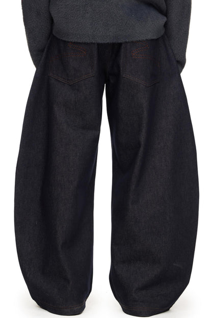 Vintage Wide Leg Cow Denim Jeans