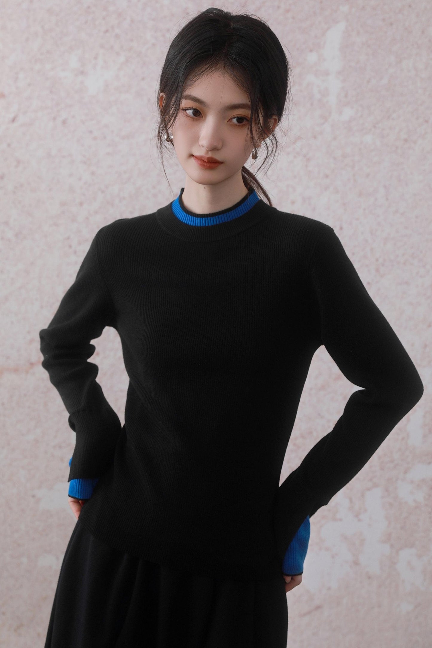 Two-Tone Knitted Jumper