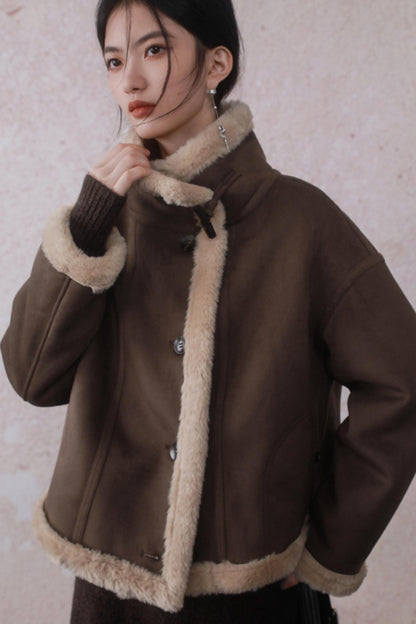 Thick Eco Fur Coat