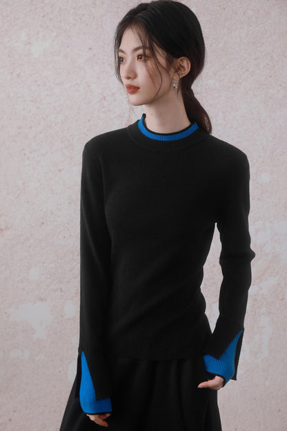 Two-Tone Knitted Jumper