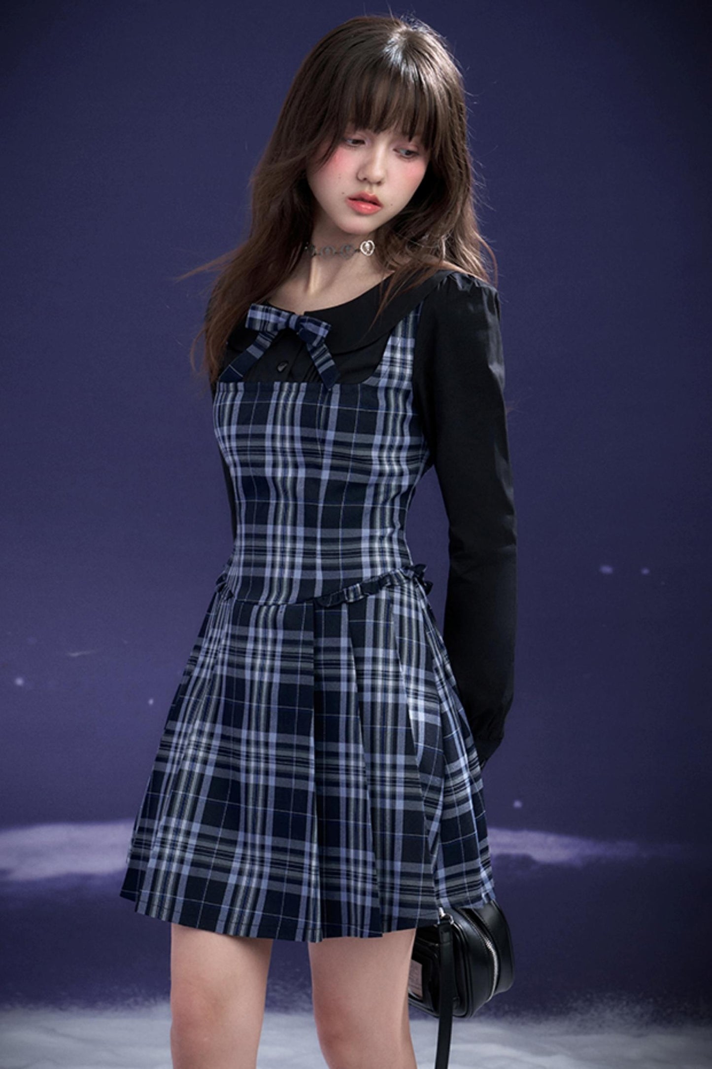 Plaid Layered Look Dress