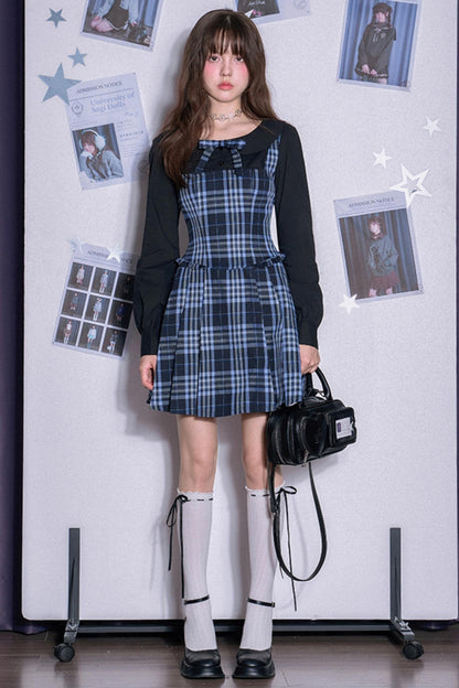 Plaid Layered Look Dress