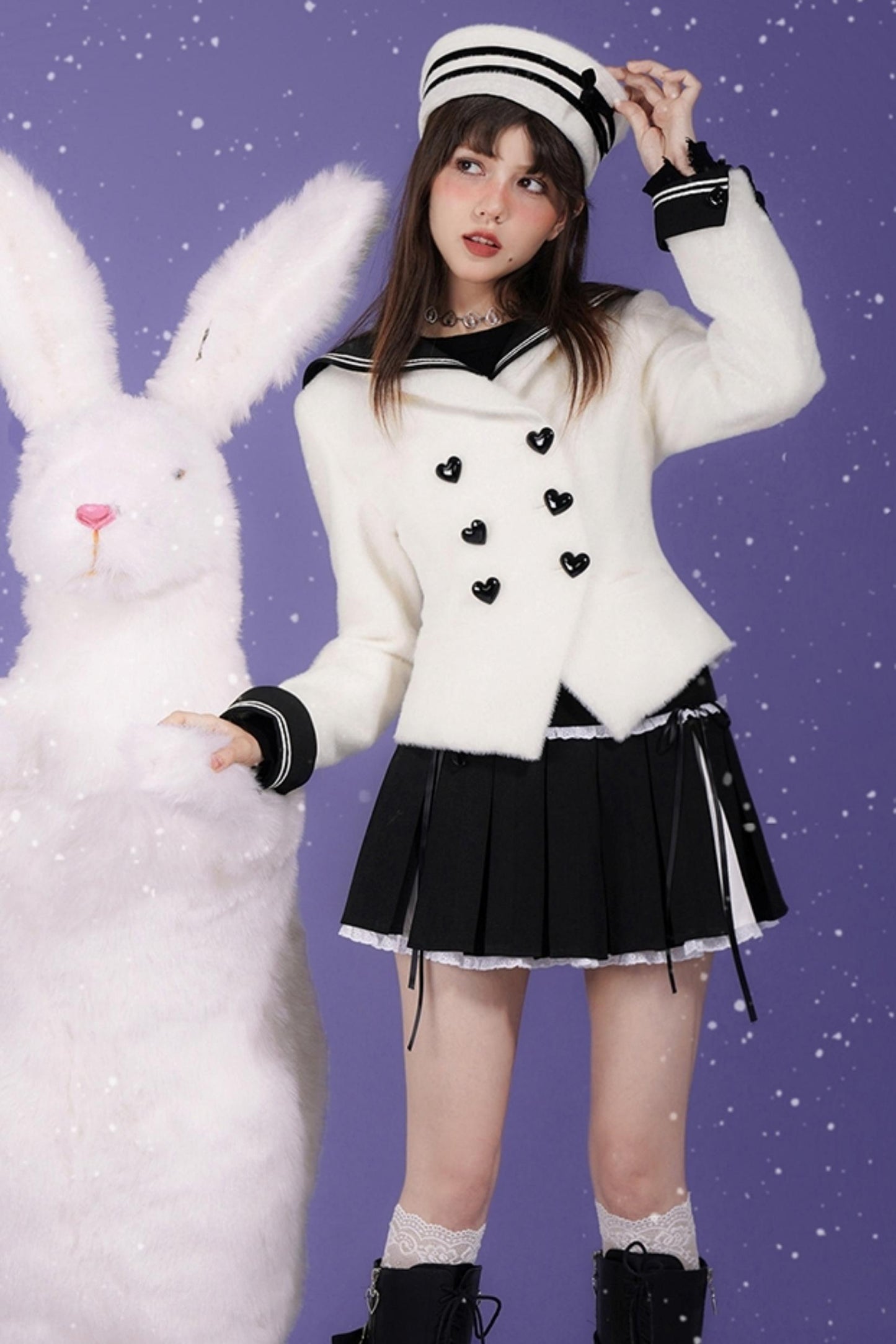 Mink Velvet Sailor Jacket