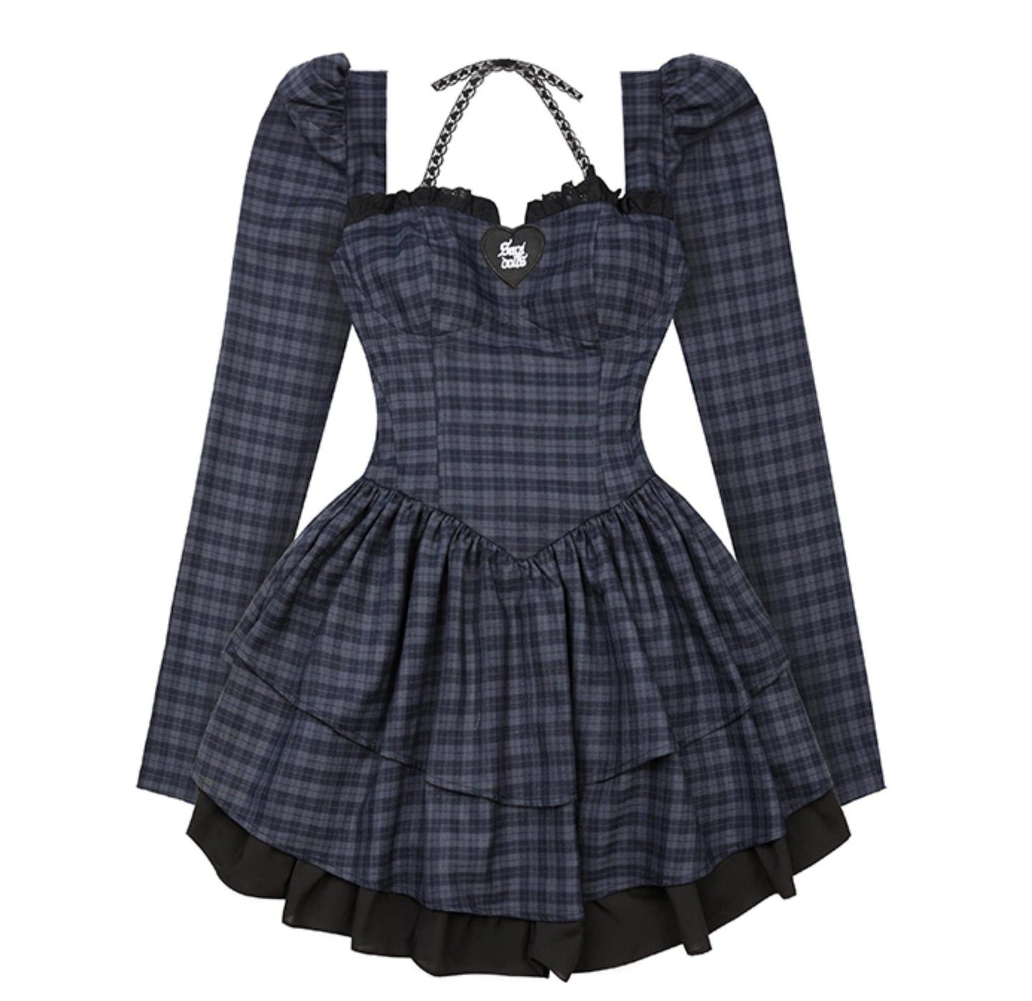 Princess Checkered Halterneck Dress