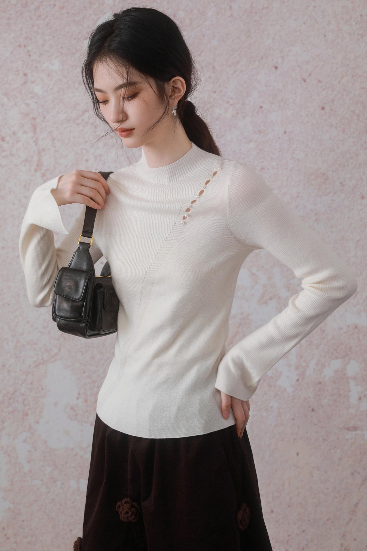 Design Cut Knitted Top