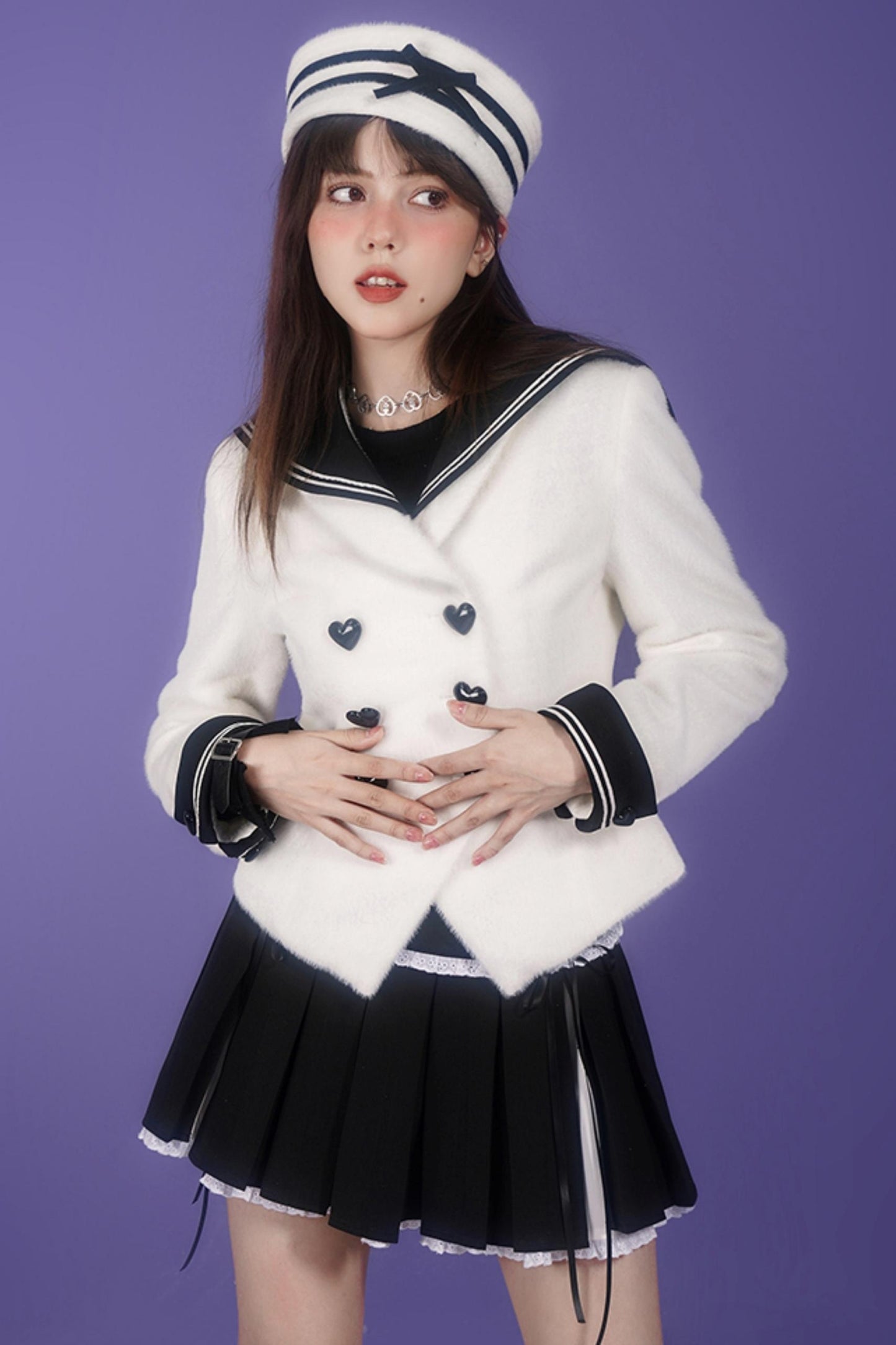 Mink Velvet Sailor Jacket