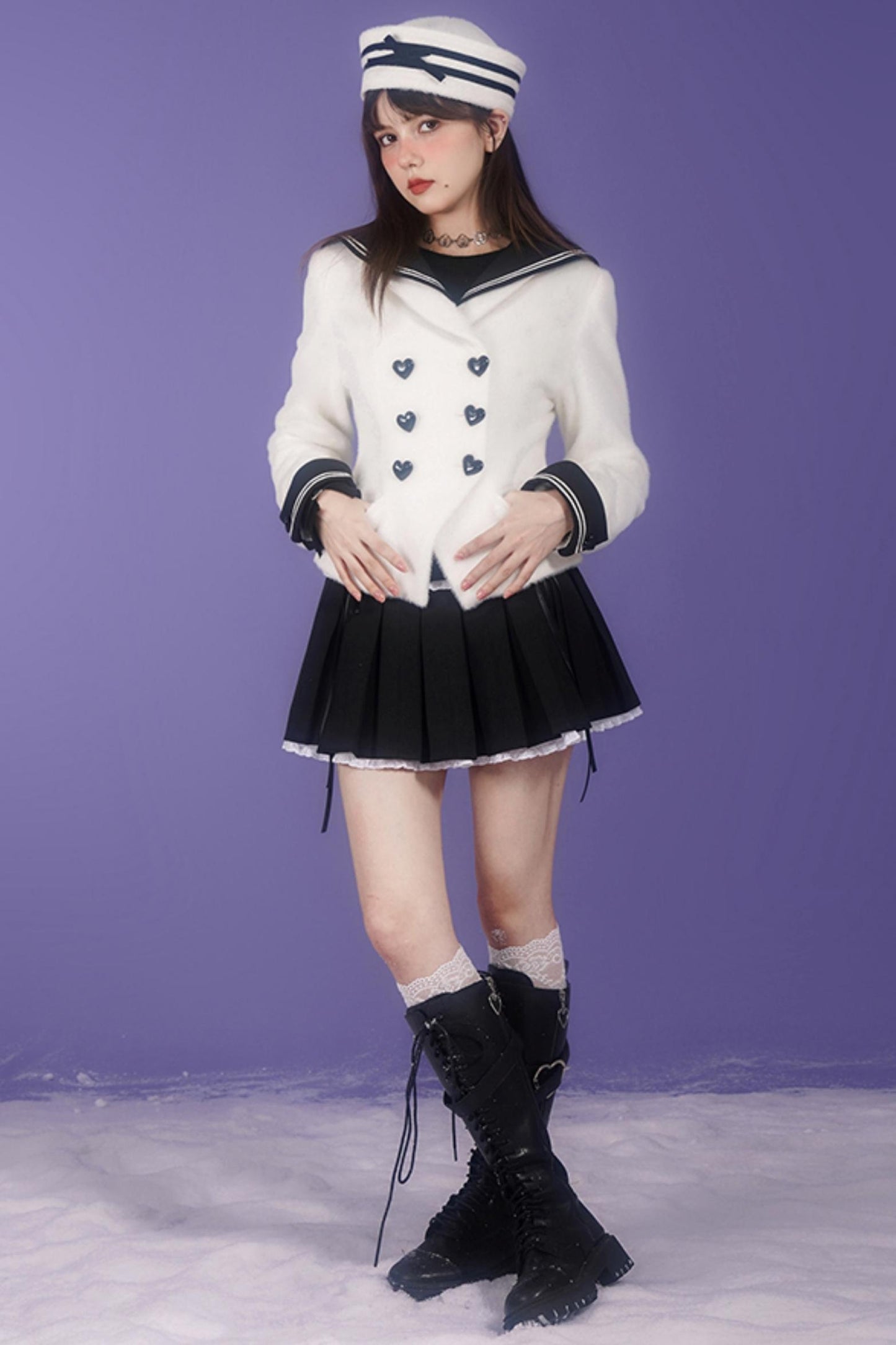 Mink Velvet Sailor Jacket