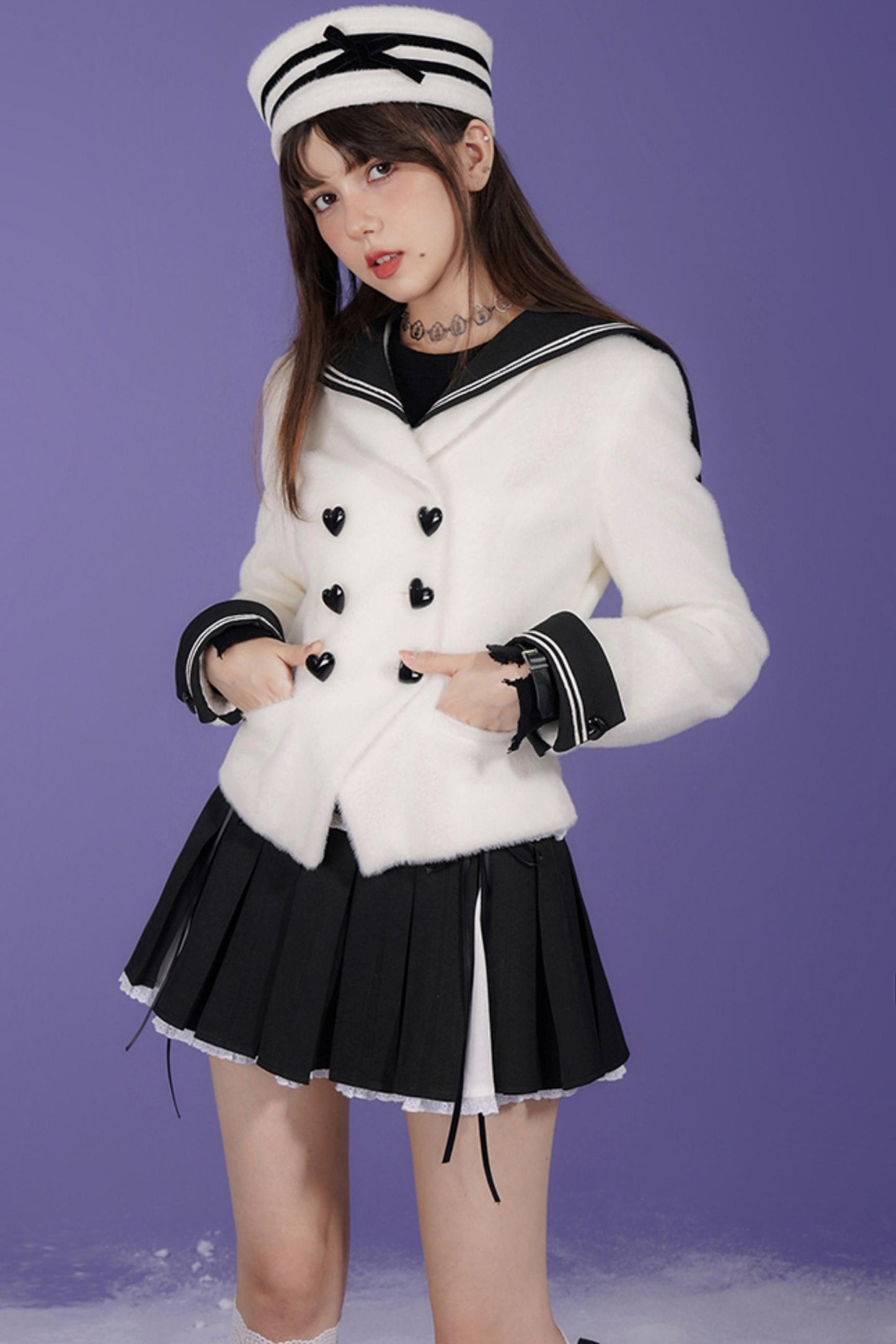 Mink Velvet Sailor Jacket