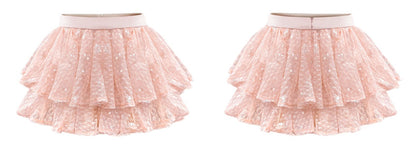 Sequin Mesh Pink Tulle Skirt