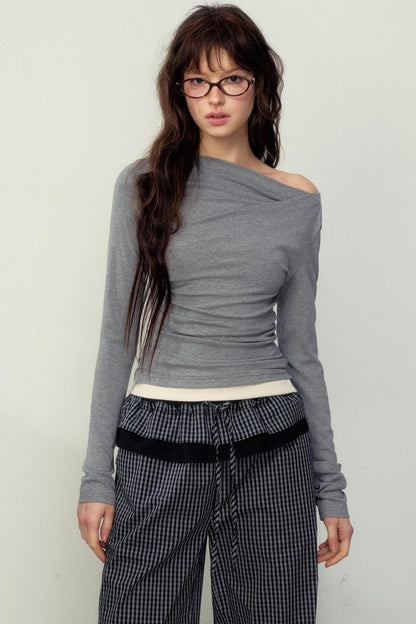 Long-Sleeve Asymmetric T-Shirt