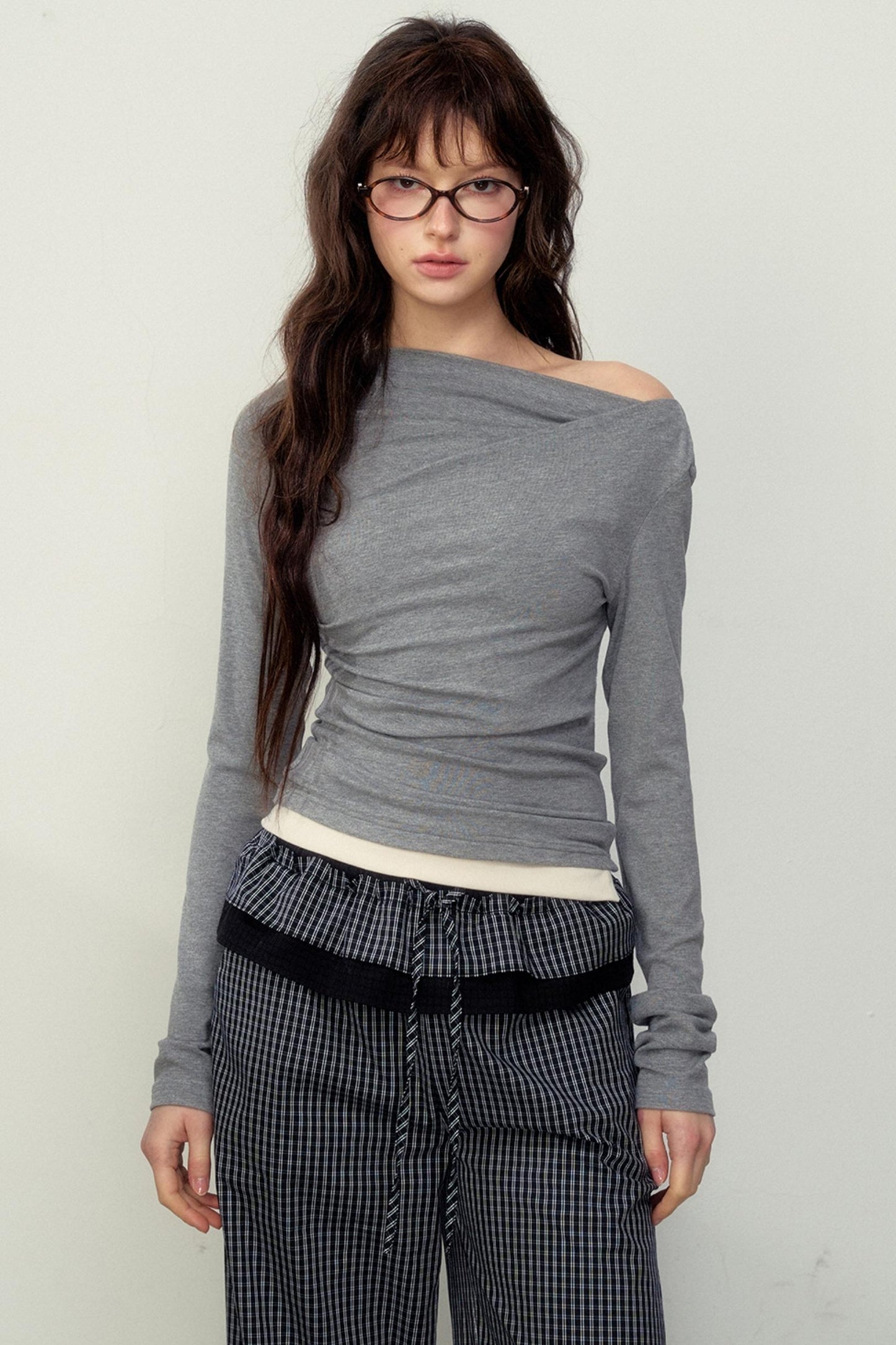 Long-Sleeve Asymmetric T-Shirt