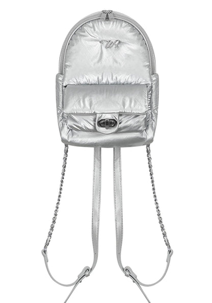 Silver Chain Mini Backpack