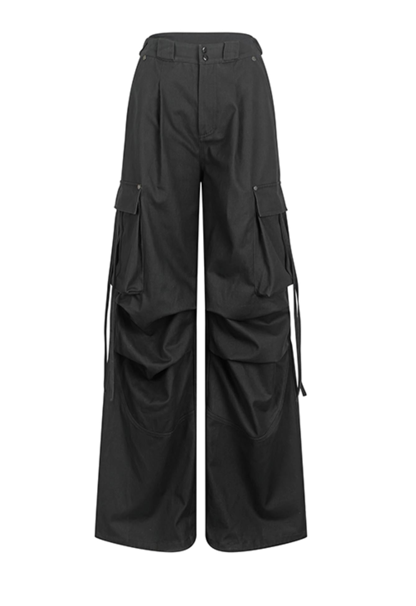 Loose Fit Cargo Wide Pants