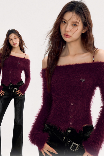 Straight Shoulder Mink Top