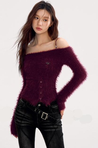 Straight Shoulder Mink Top