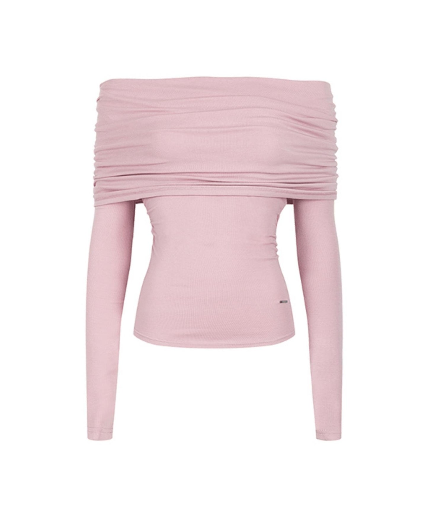 Swing Neck Slim Long-Sleeve Top