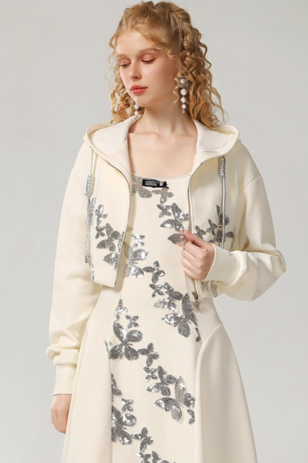 Casual Three-Layer Sequin Set-Up