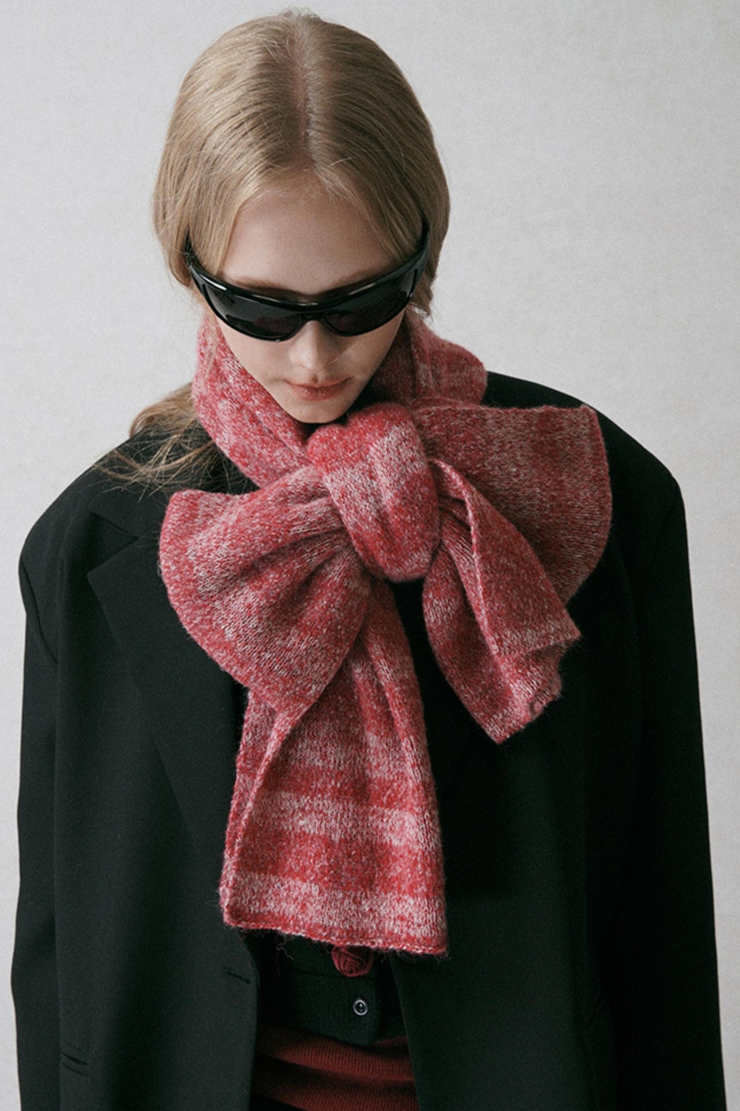 Soft Mohair Irregular Striped Scarf