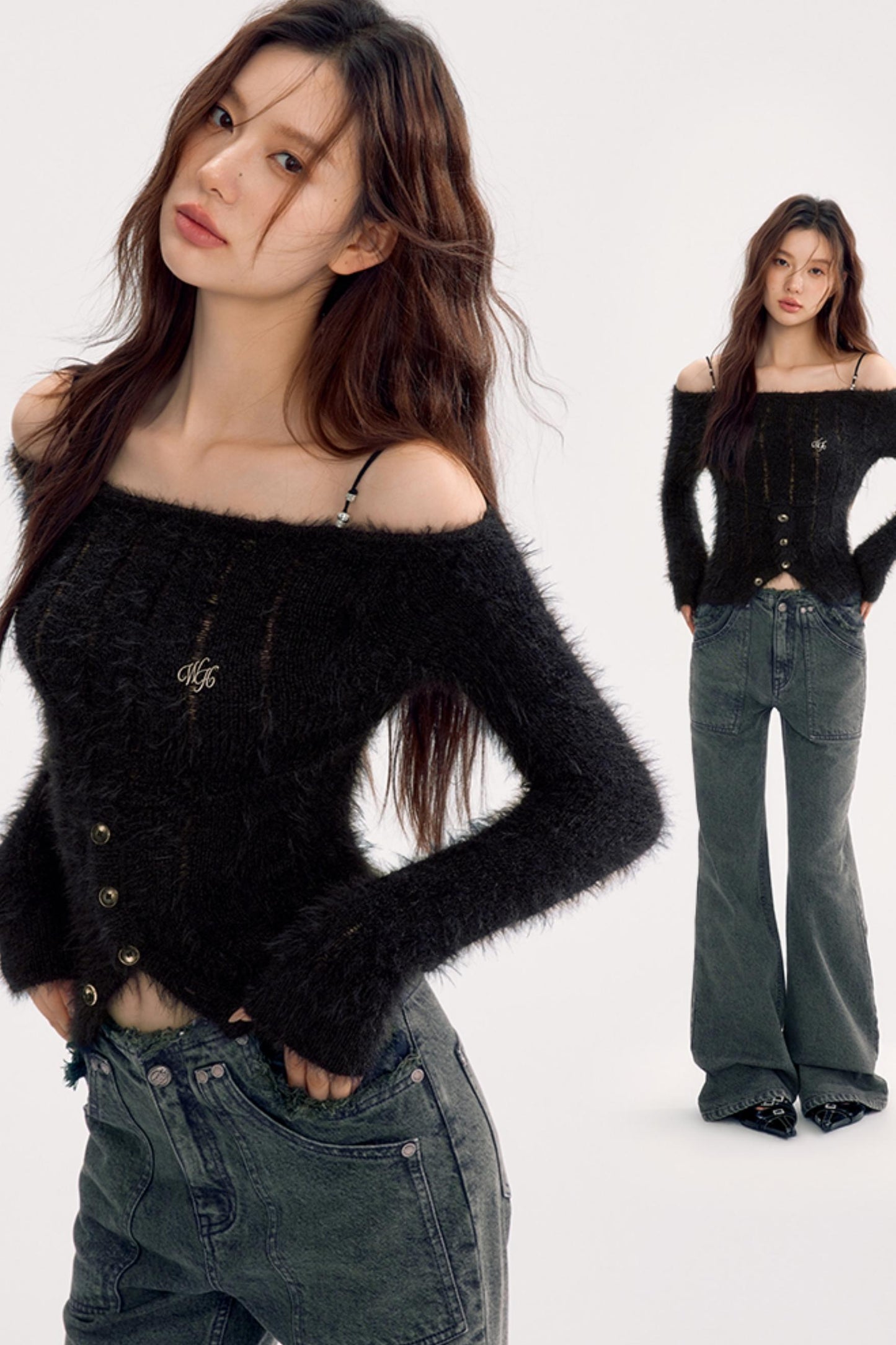 Straight Shoulder Mink Top