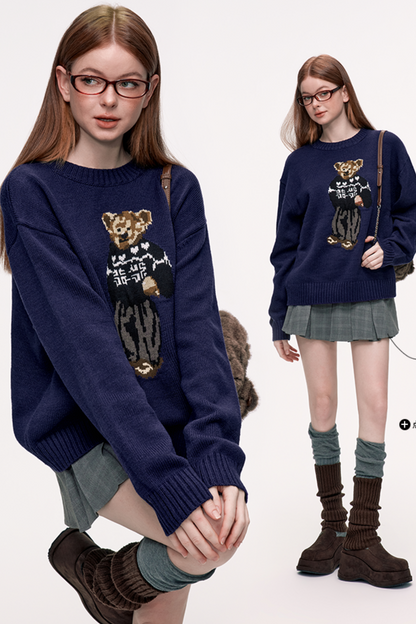 Cartoon Pattern Loose Sweater