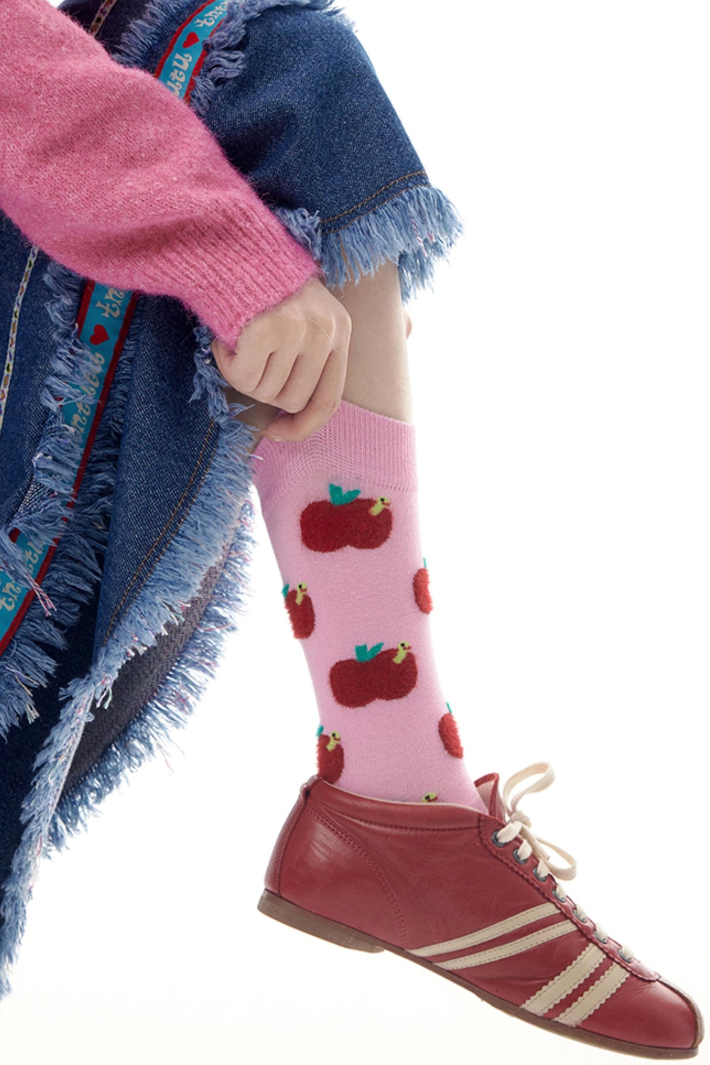 Cute Peach Heart Warm Socks