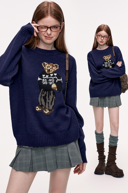 Cartoon Pattern Loose Sweater