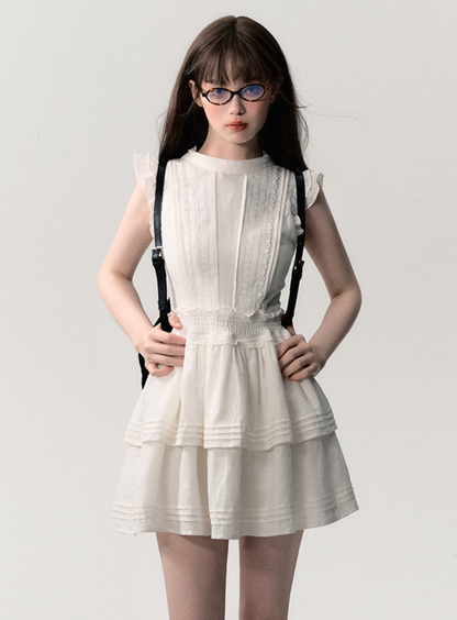 College Style Tea Break Solid Dress