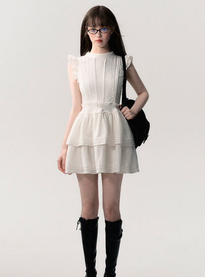 College Style Tea Break Solid Dress