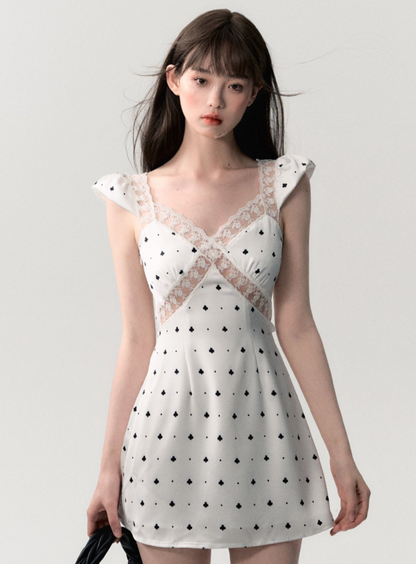 Polka Dot Plum Blossom Dress