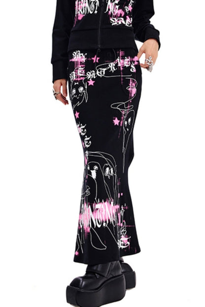 Haunted Fishtail Maxi Skirt