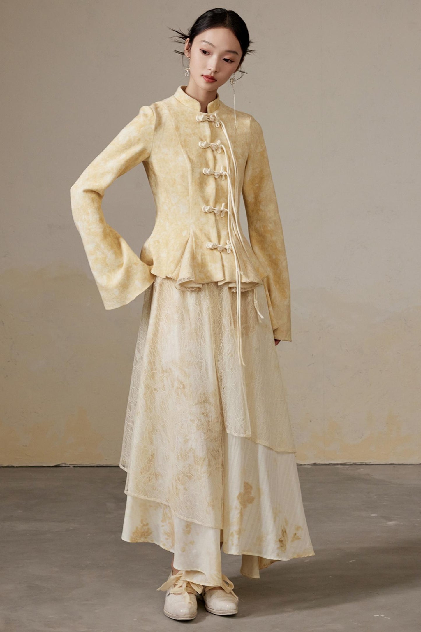 Lace Fairy Cheongsam Coat Set-Up