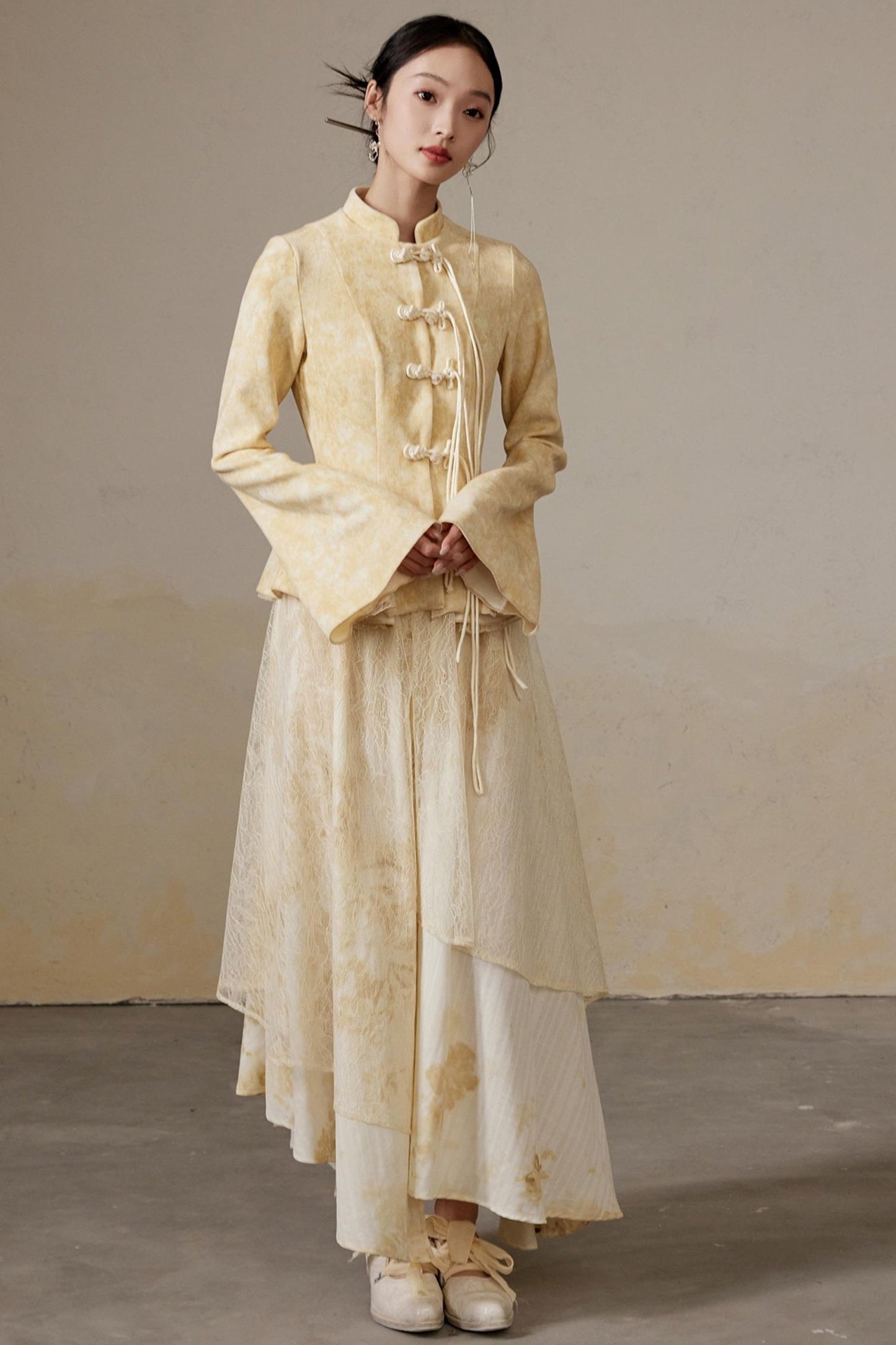 Lace Fairy Cheongsam Coat Set-Up