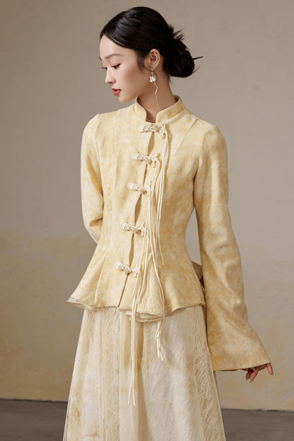 Lace Fairy Cheongsam Coat Set-Up