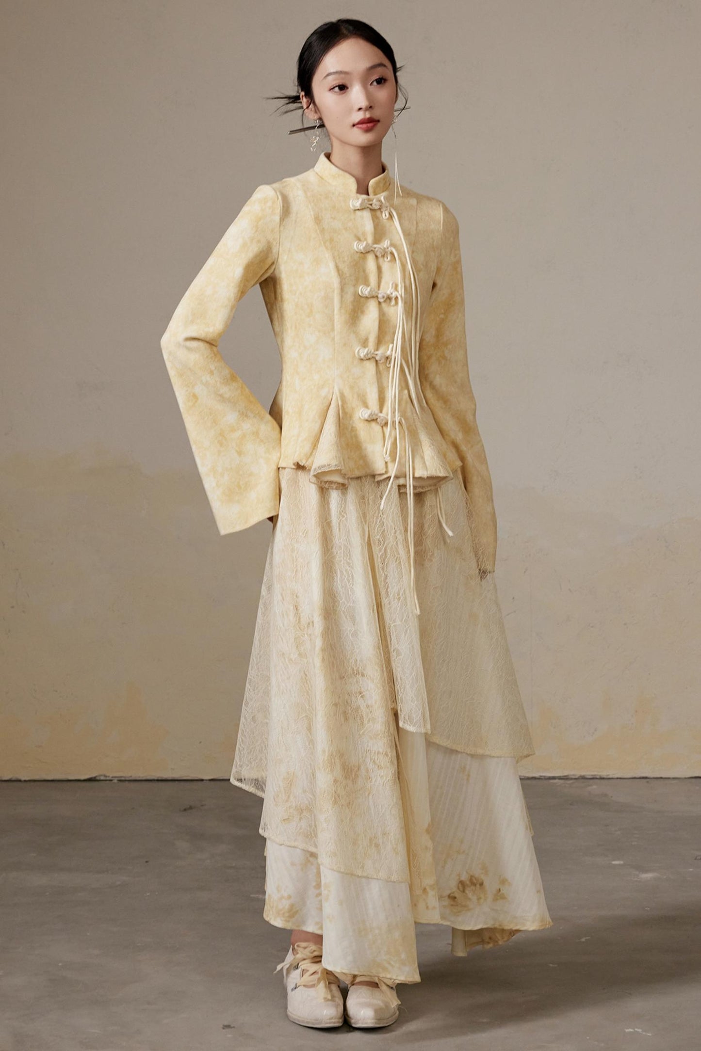 Lace Fairy Cheongsam Coat Set-Up