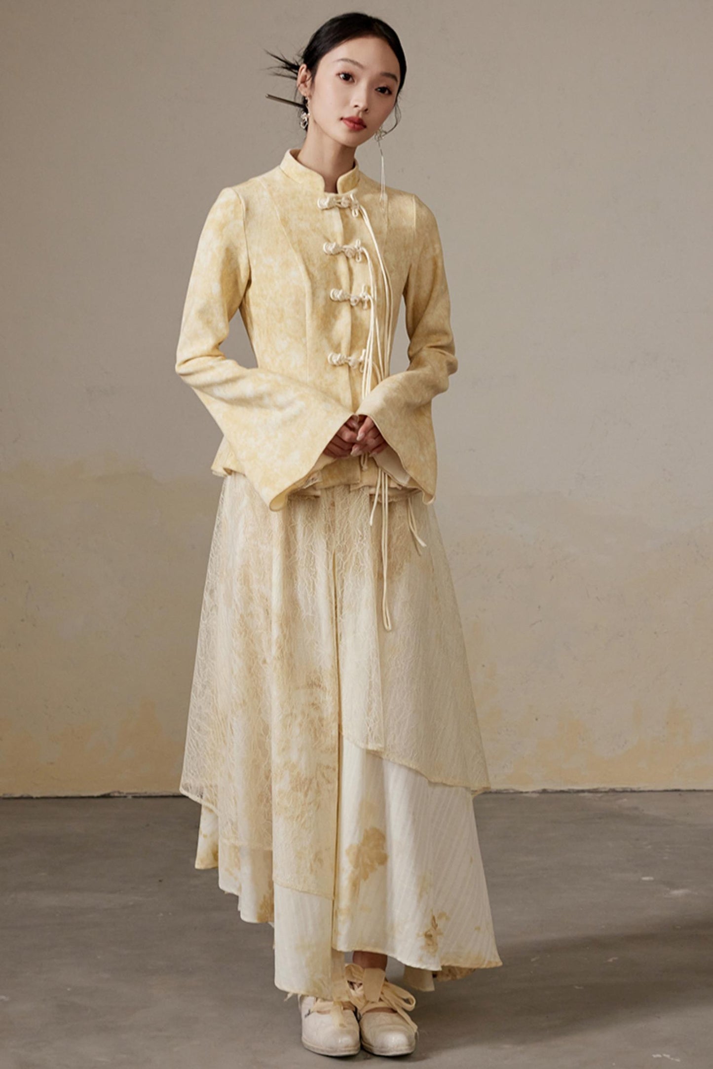 Lace Fairy Cheongsam Coat Set-Up