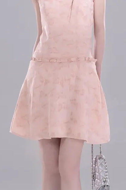 Floral Pink A-Line Dress