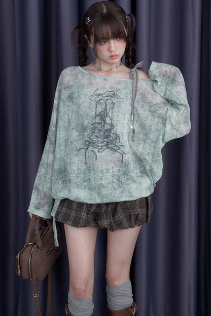 Sun Protection Peplum Blouse Set-Up