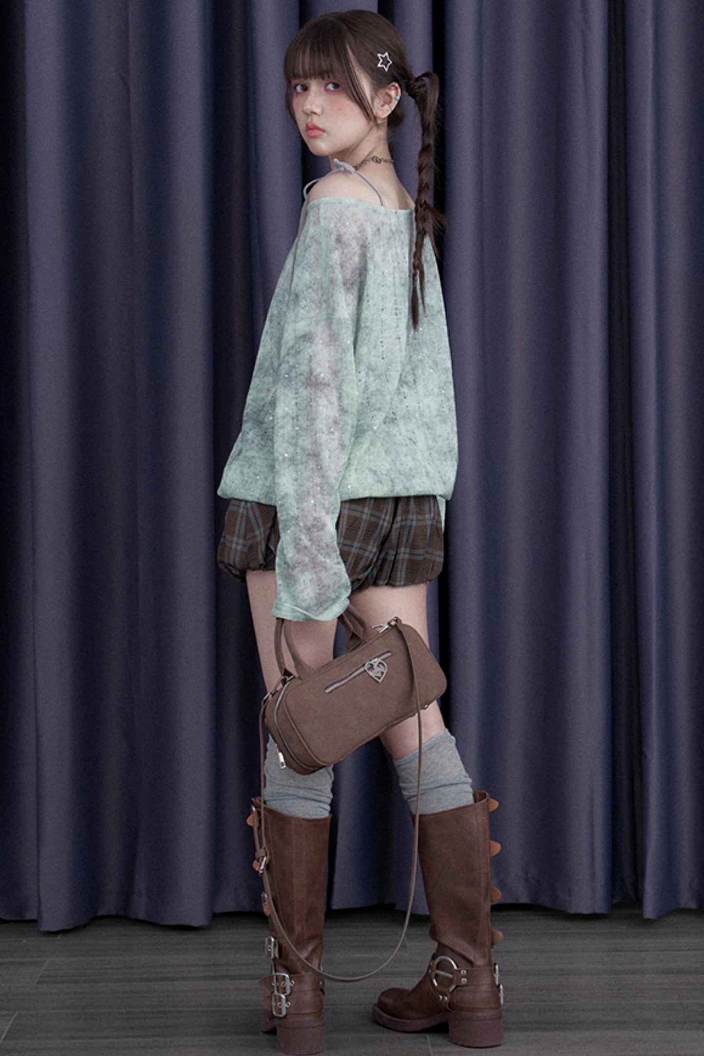 Sun Protection Peplum Blouse Set-Up