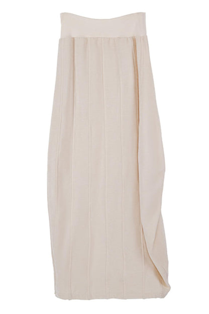 Draped Velvet Long Skirt