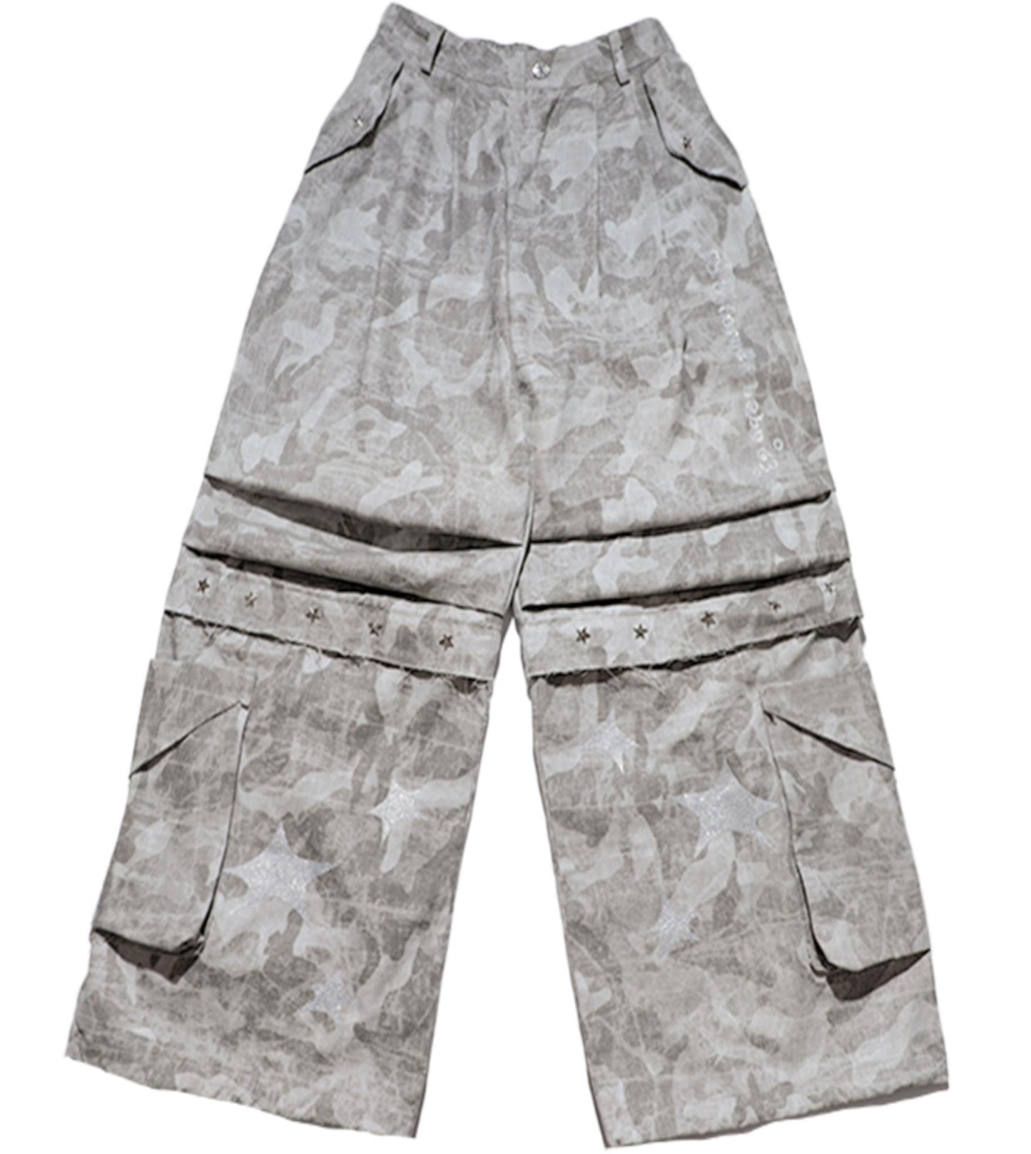 Detachable Wide-Leg Cargo Pants