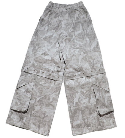 Detachable Wide-Leg Cargo Pants