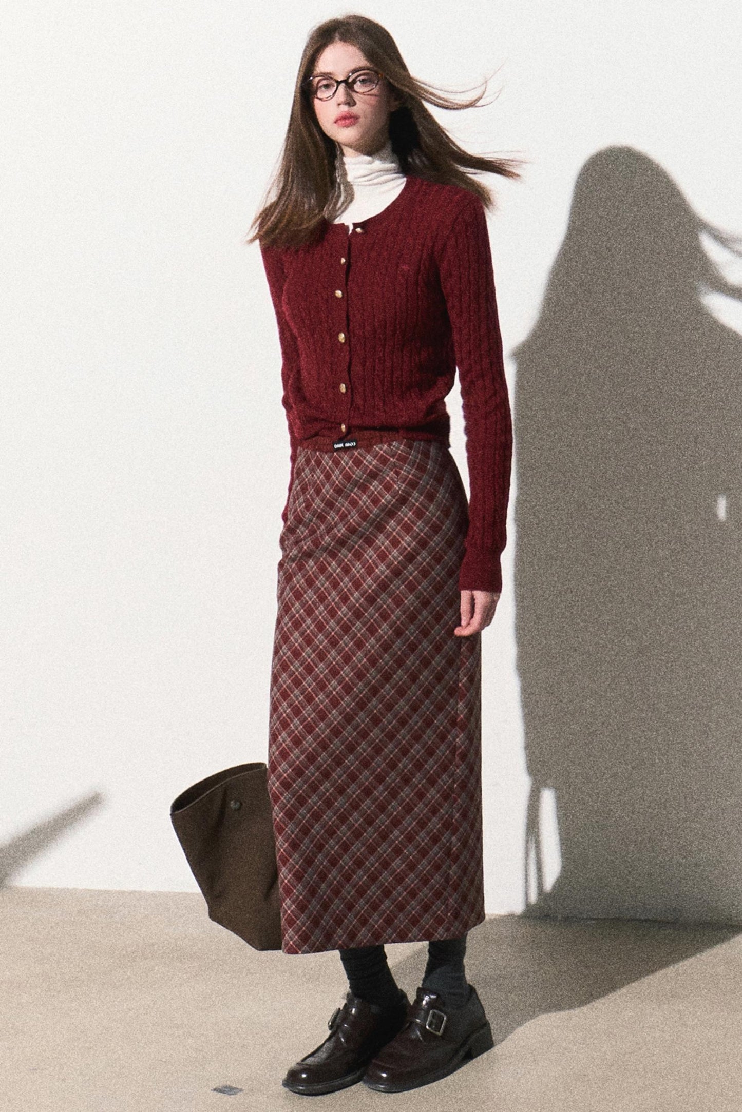 Retro Split Long Skirt