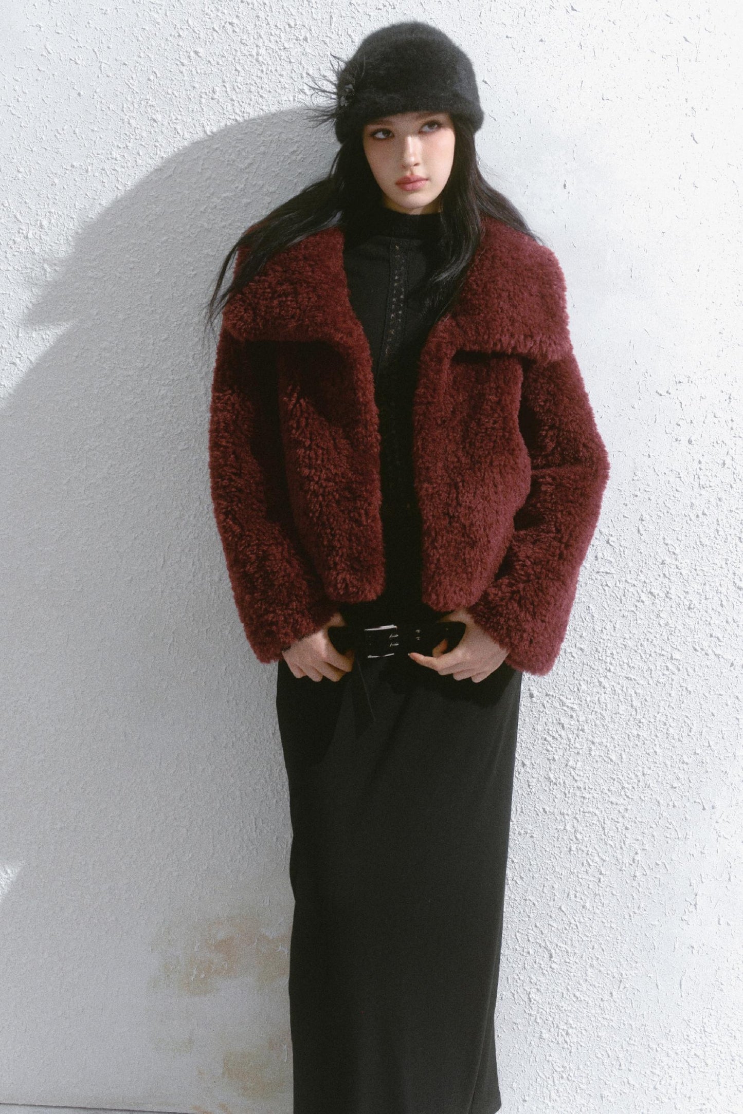 Big Lapel Velvet Fur Jacket