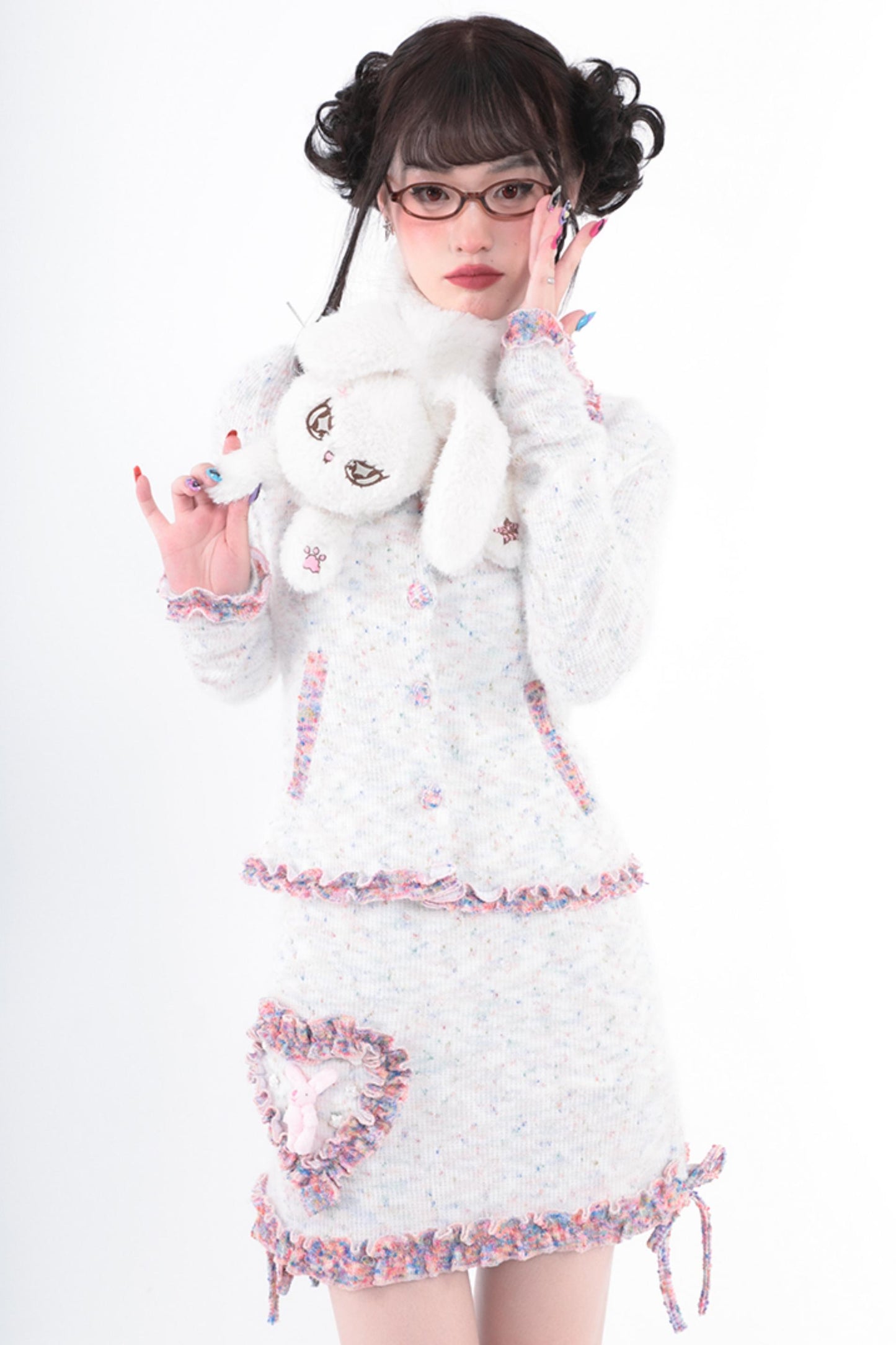 White Rabbit Demon Warm Doll Scarf