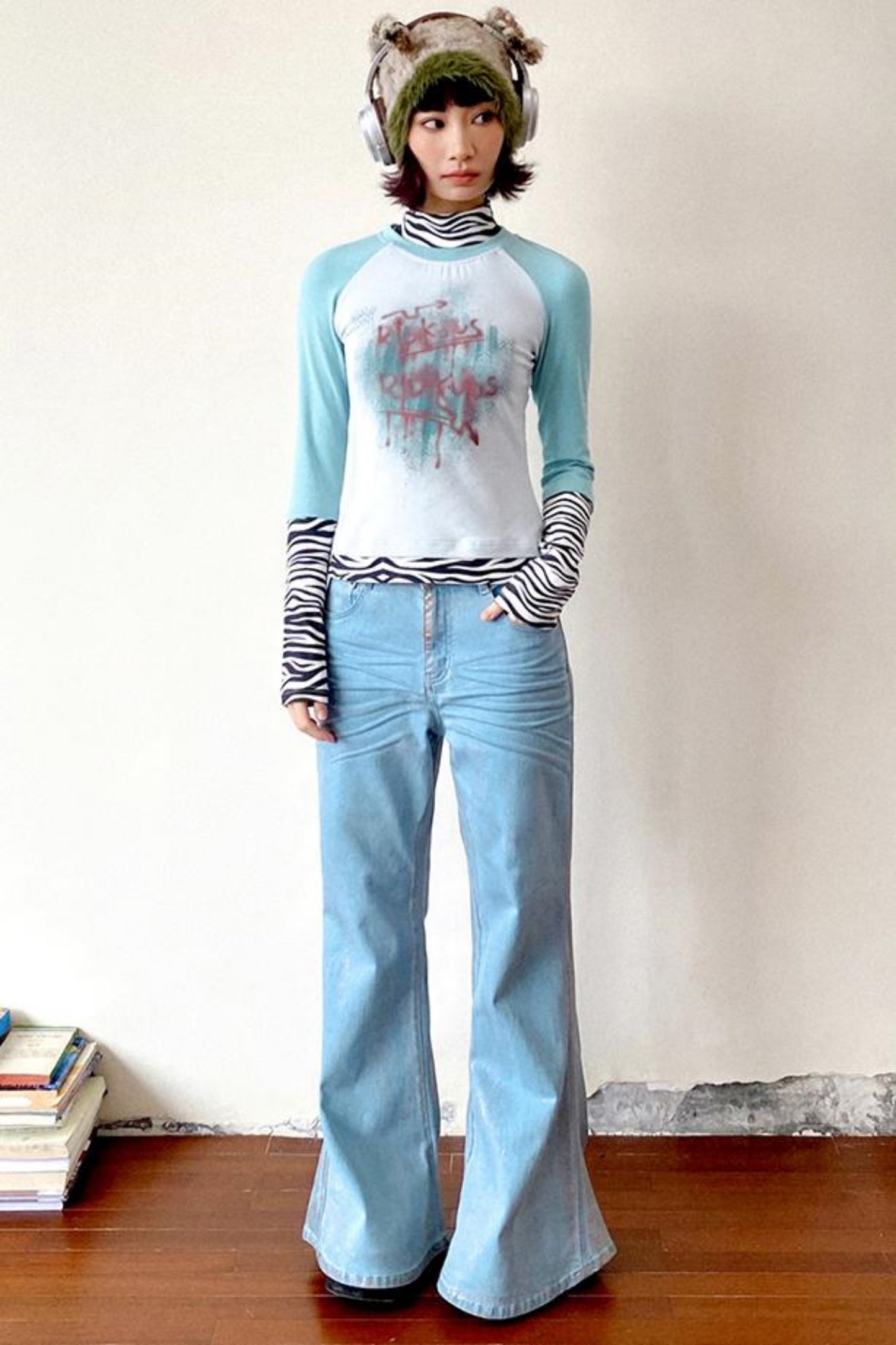 Distressed Light Blue Pants