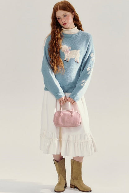 Three Dimensional Bow Knit Sweater