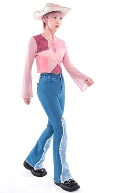 Slim Fit Star Flared Jeans