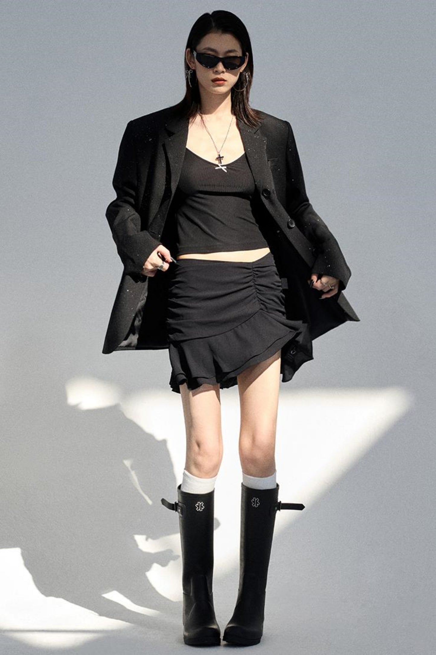 Elegant Ruffle Design Skirt