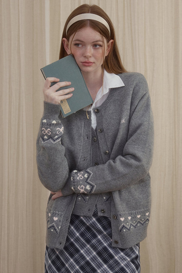 College Style Soft Knit Cardigan