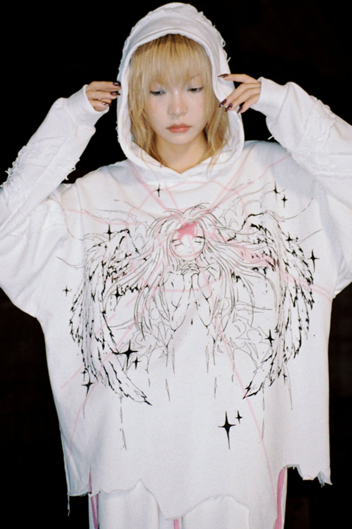 Graffiti Spiral Print Pullover